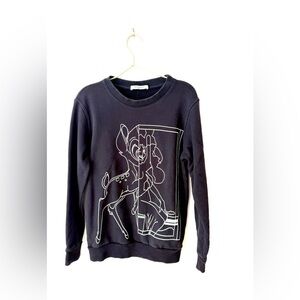 Givenchy Paris x Disney Bambi Pullover Sweatshirt Black and White XS